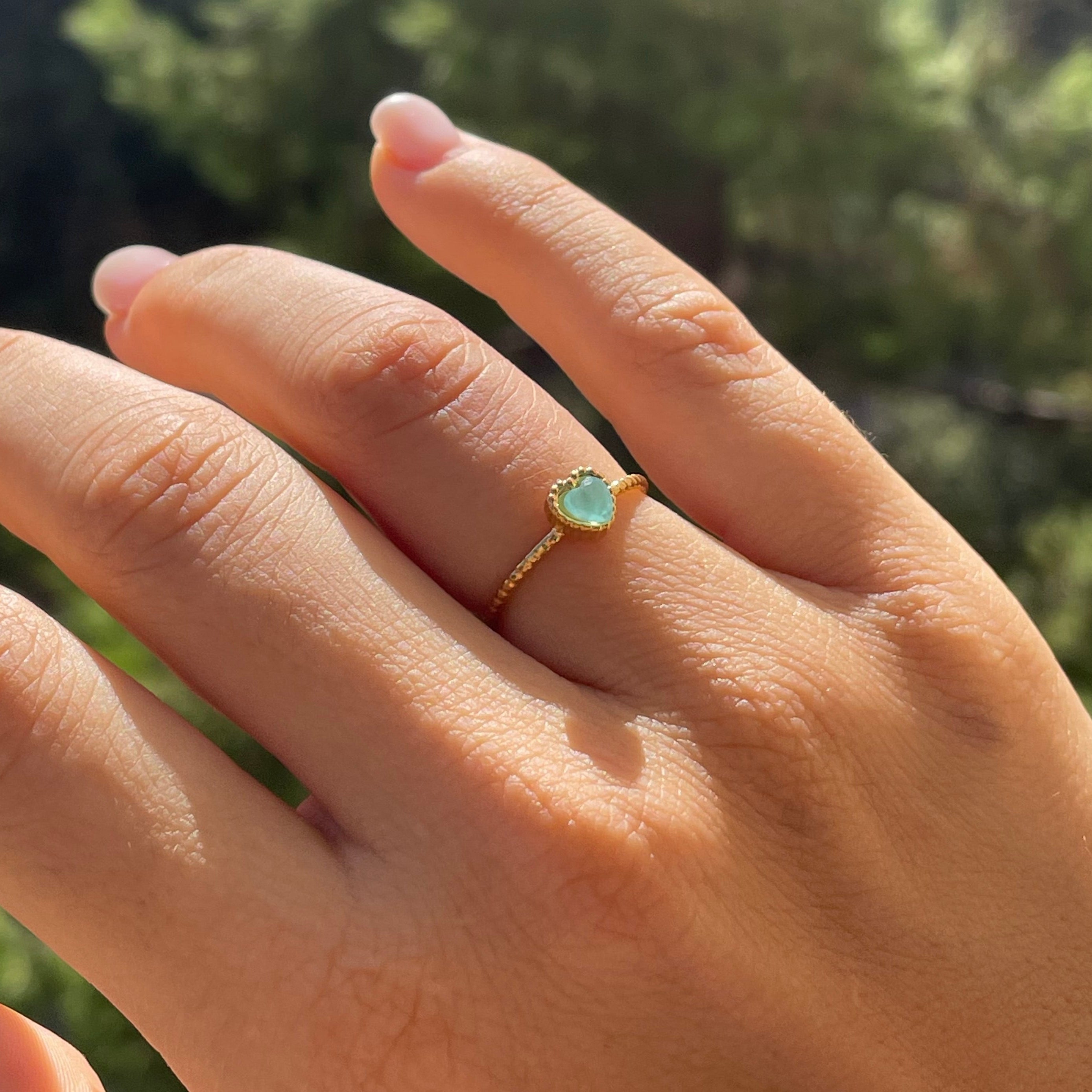 Anello cuoricino in 5 colori