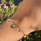 Bracciale quadrifogli incastonati perlati
