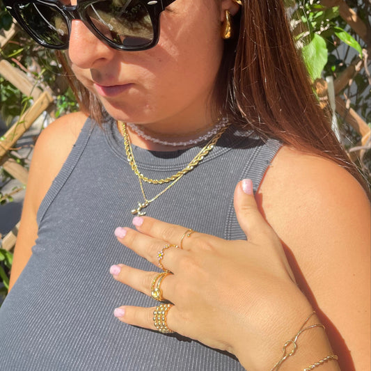 Collana intreccio doppia in 2 colori