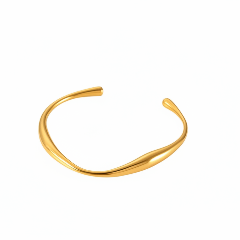 Bracciale rigido onda in 2 colori