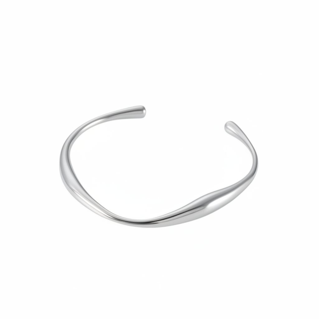 Bracciale rigido onda in 2 colori