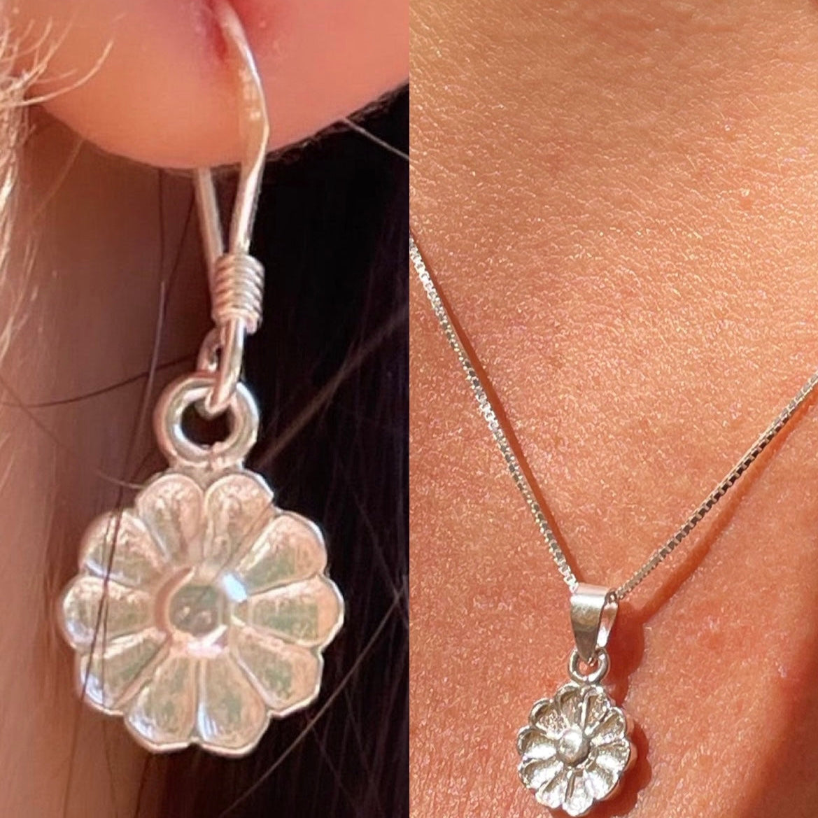 Set collana e orecchini margherita
