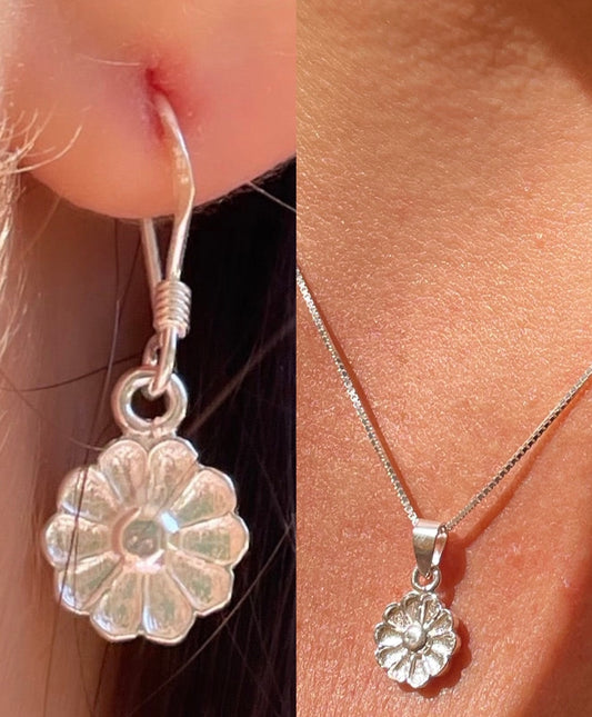 Set collana e orecchini con margherita