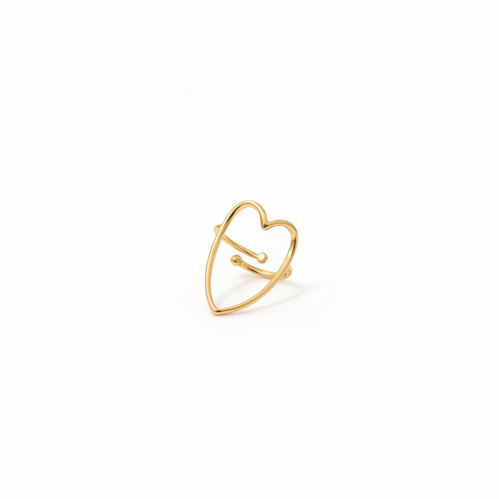 Anello Cuore leggero in 2 colori