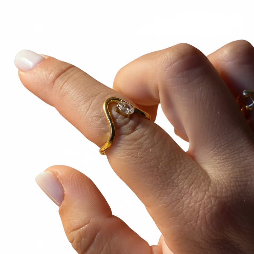 Anello sparkling waves