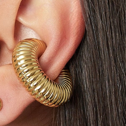 Ear cuff rigato grande in 2 colori