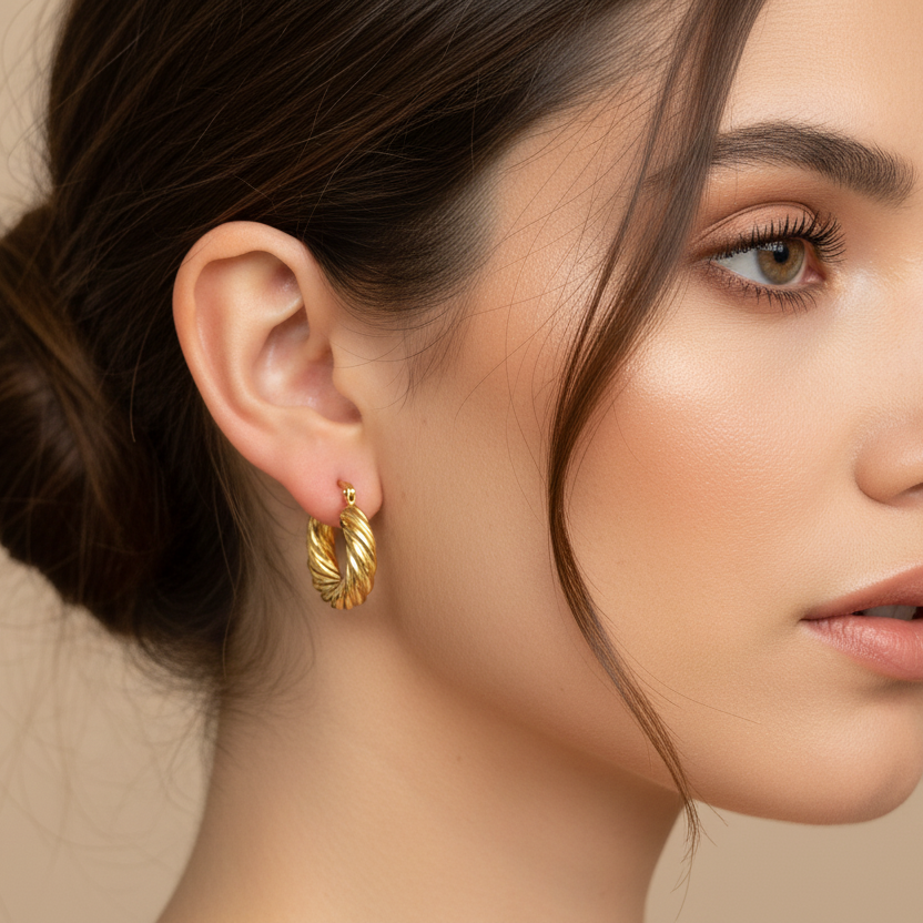 Orecchini intreccio chunky