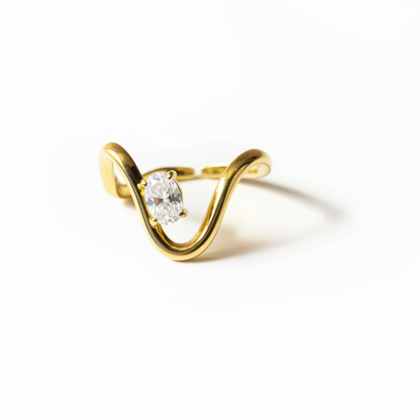 Anello sparkling waves