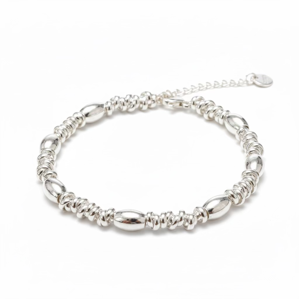 Bracciale pepite ovali in 2 colori