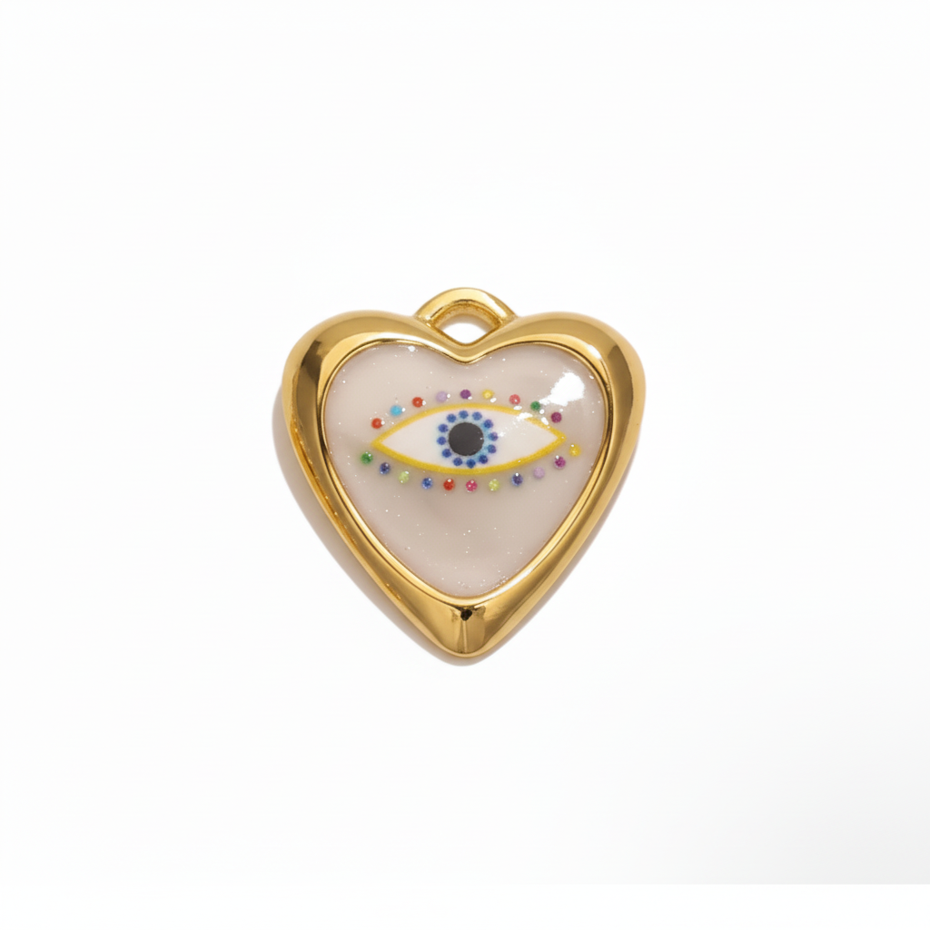 Charm cuore e occhio di Allah