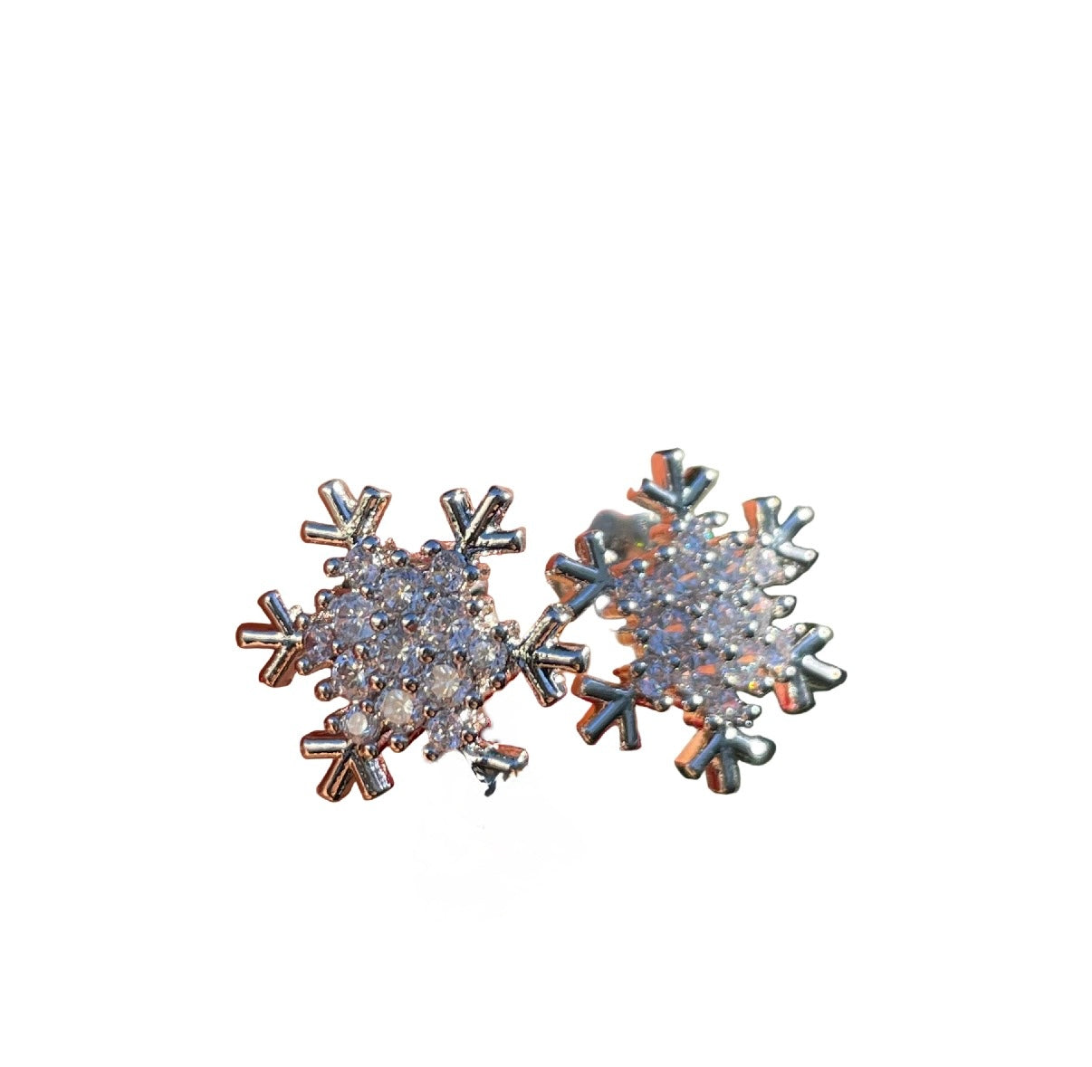 Orecchino fiocco di neve in 2 colori