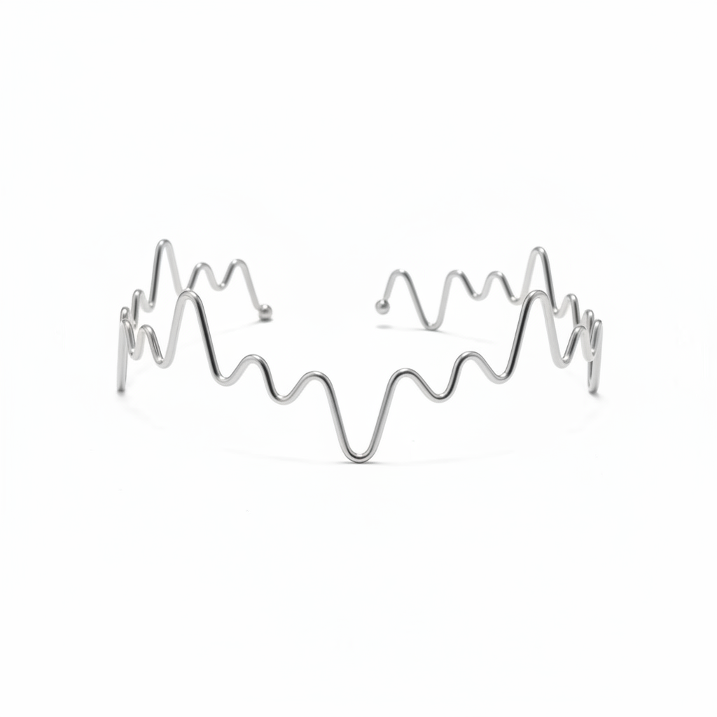 Collana rigida zig zag