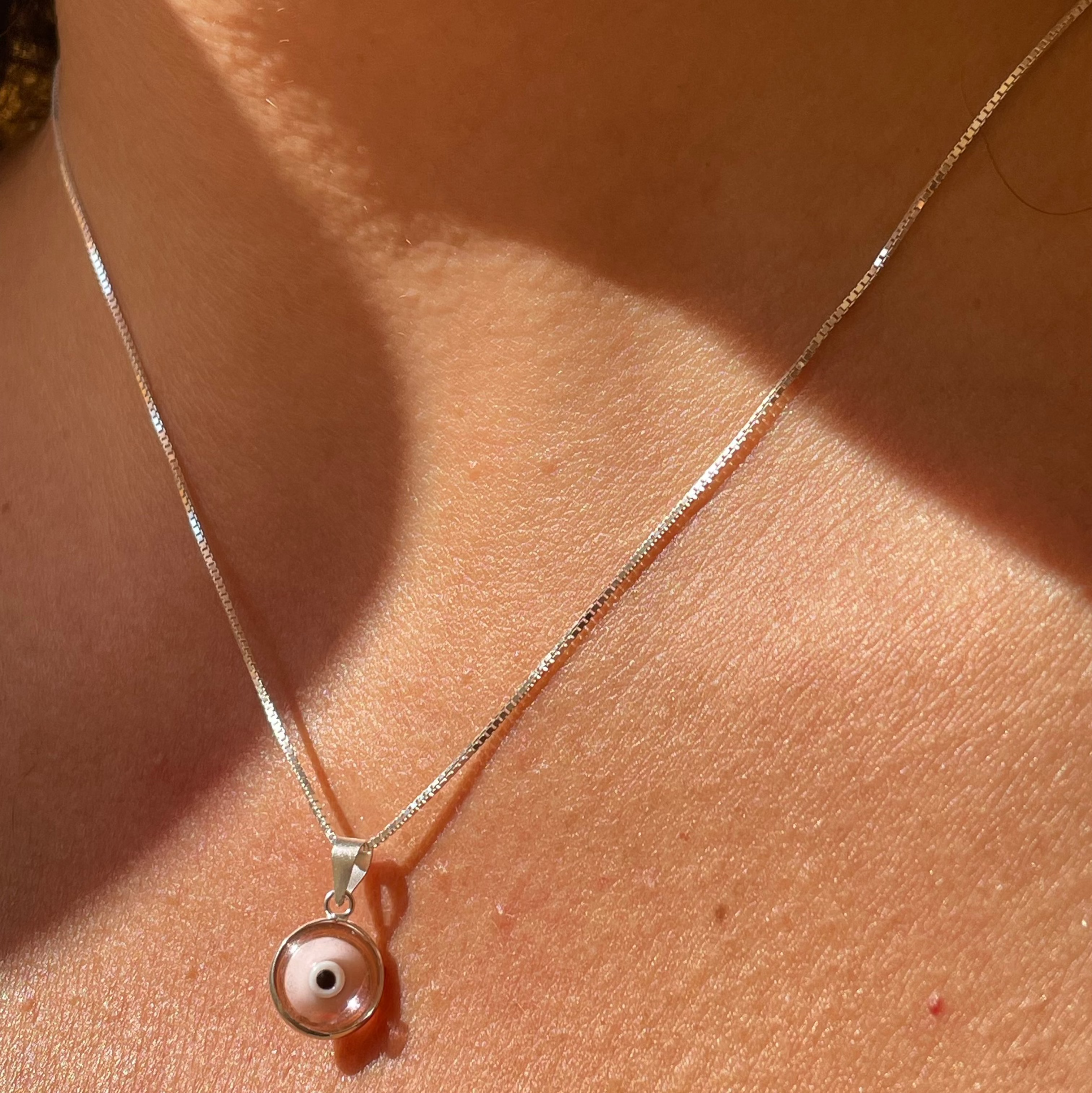Collana con occhio di Allah rosa