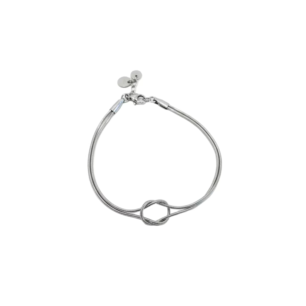 Bracciale nodo largo in 2 colori