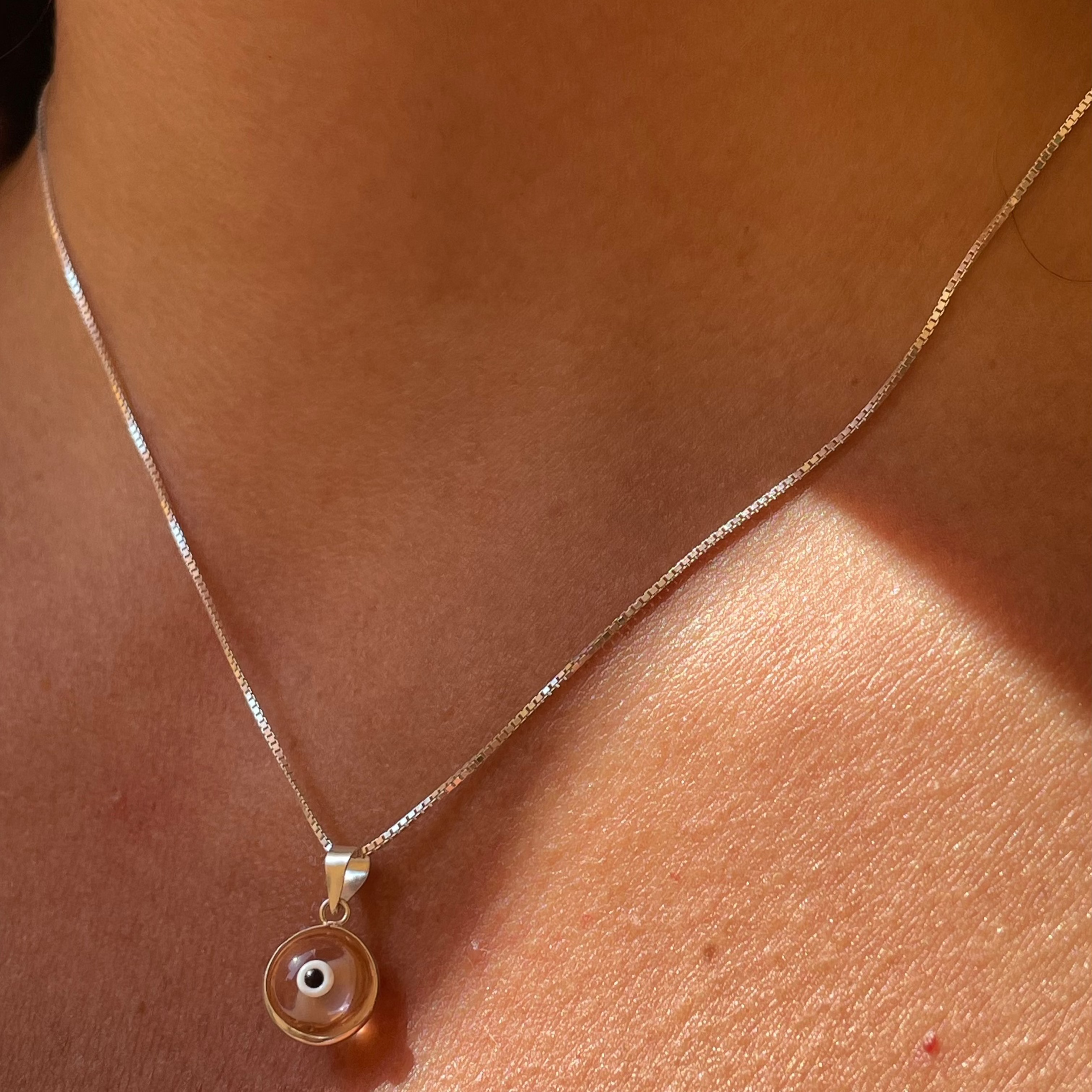 Collana con occhio di Allah rosa