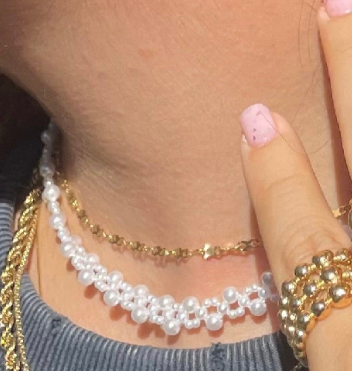 Collana filo in 2 colori