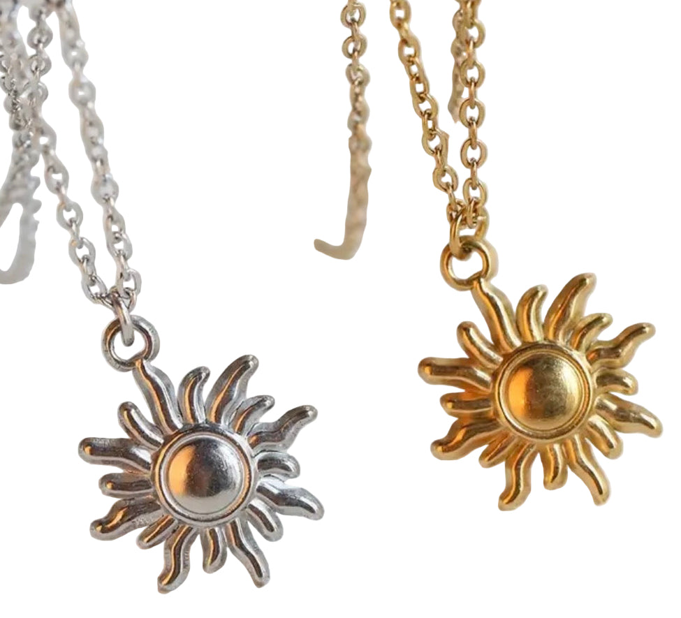 Collana sole in 2 colori