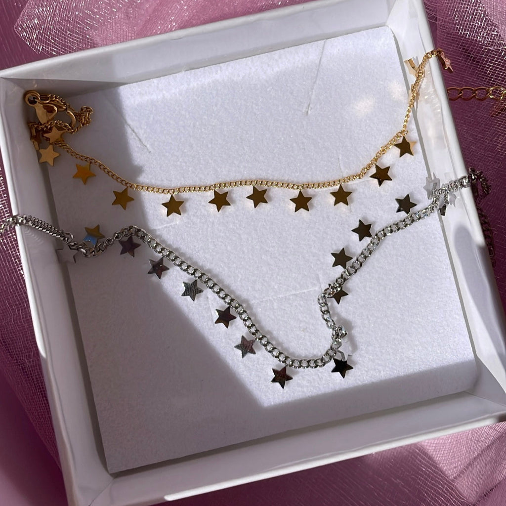 Bracciale con stelline in 2 colori