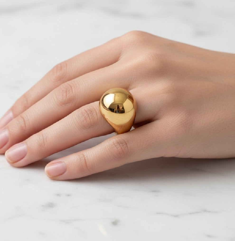 Anello bold lucente in 2 colori