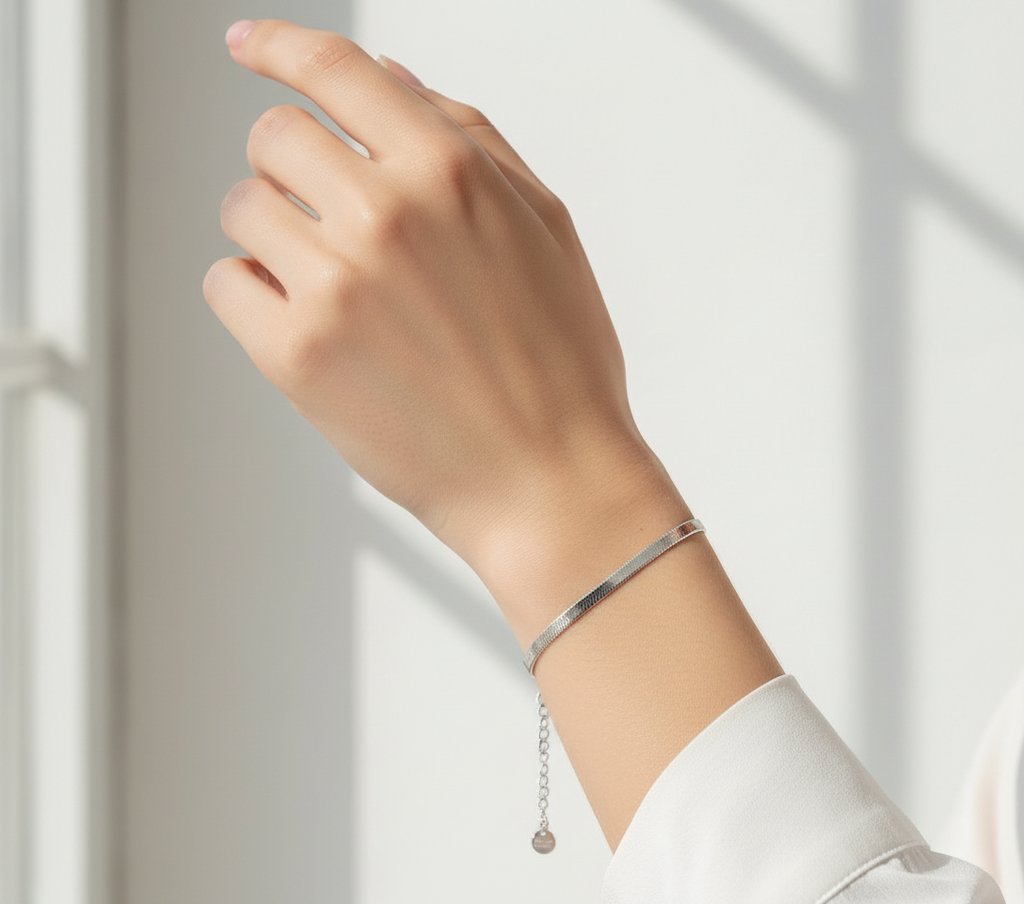 Bracciale snake piatto in 2 colori