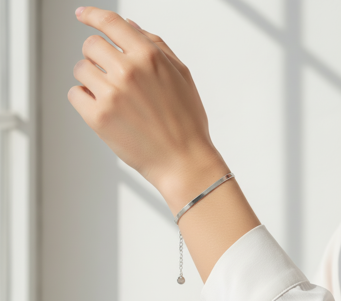 Bracciale snake piatto in 2 colori