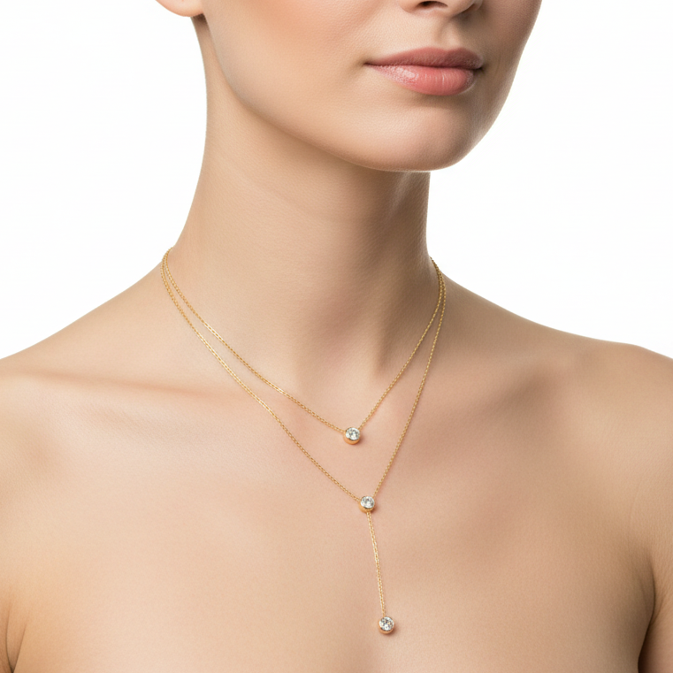 Collana tris punto luce