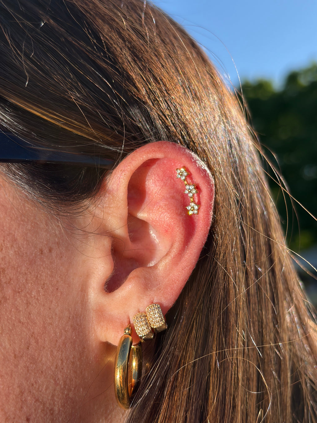 Piercing scia di fiori