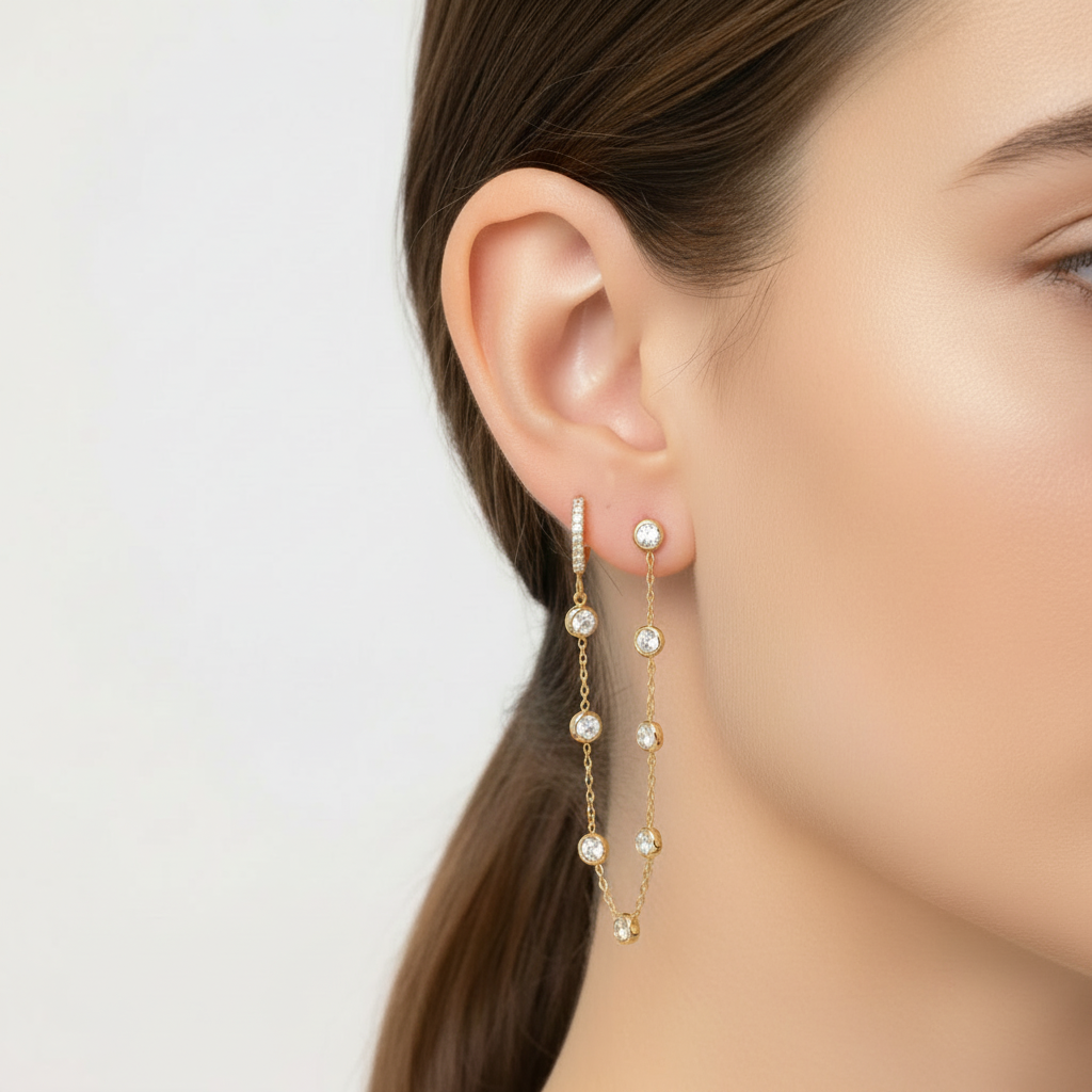 Orecchino Double Shine