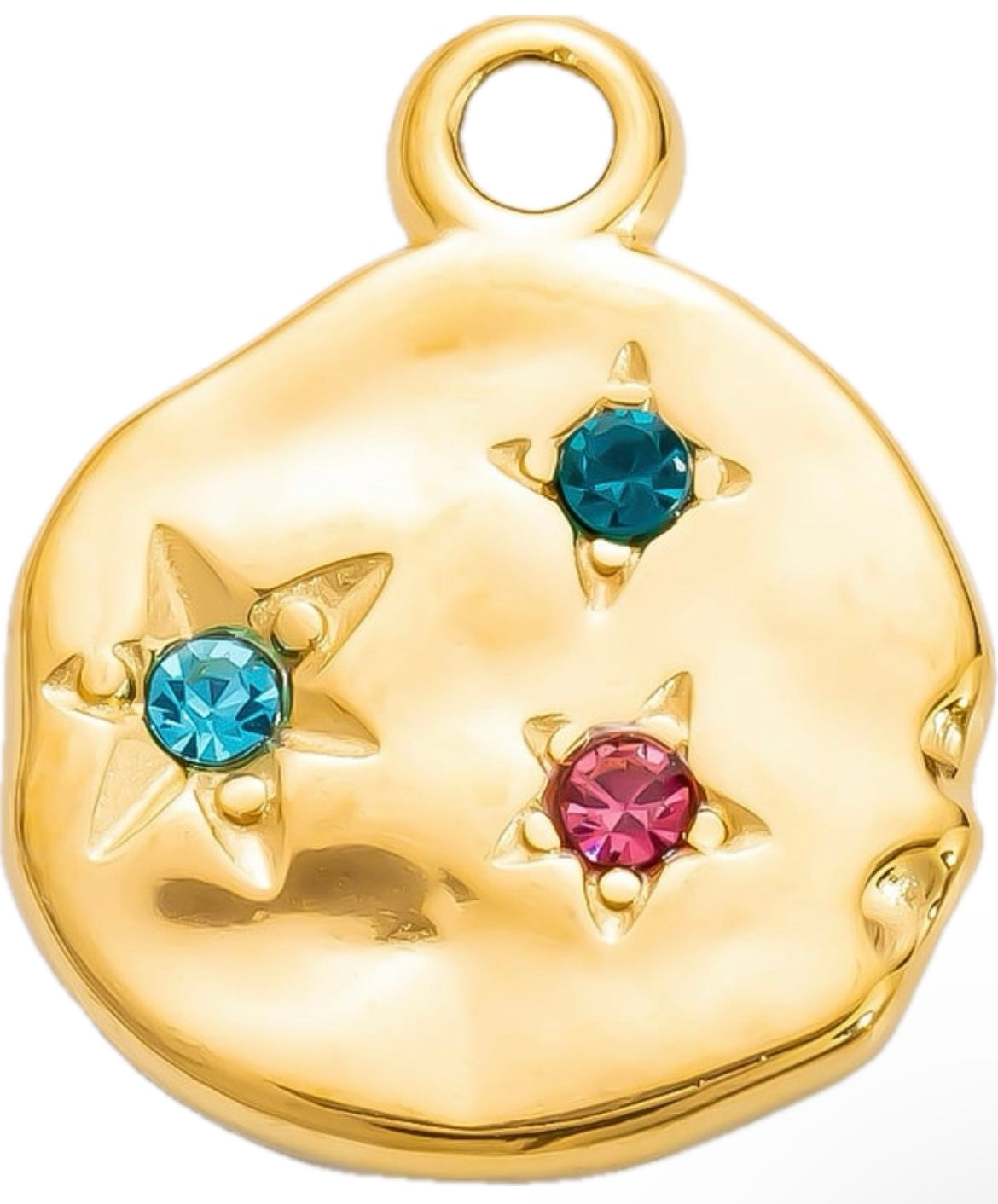 Charm tondo stelle colorate