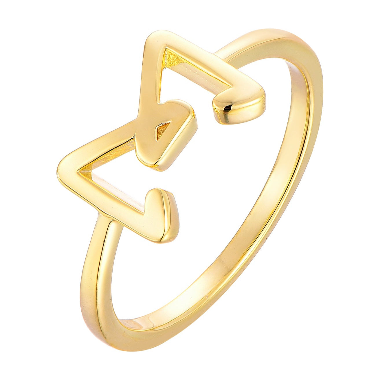 Anello Glowy Bow placcato oro
