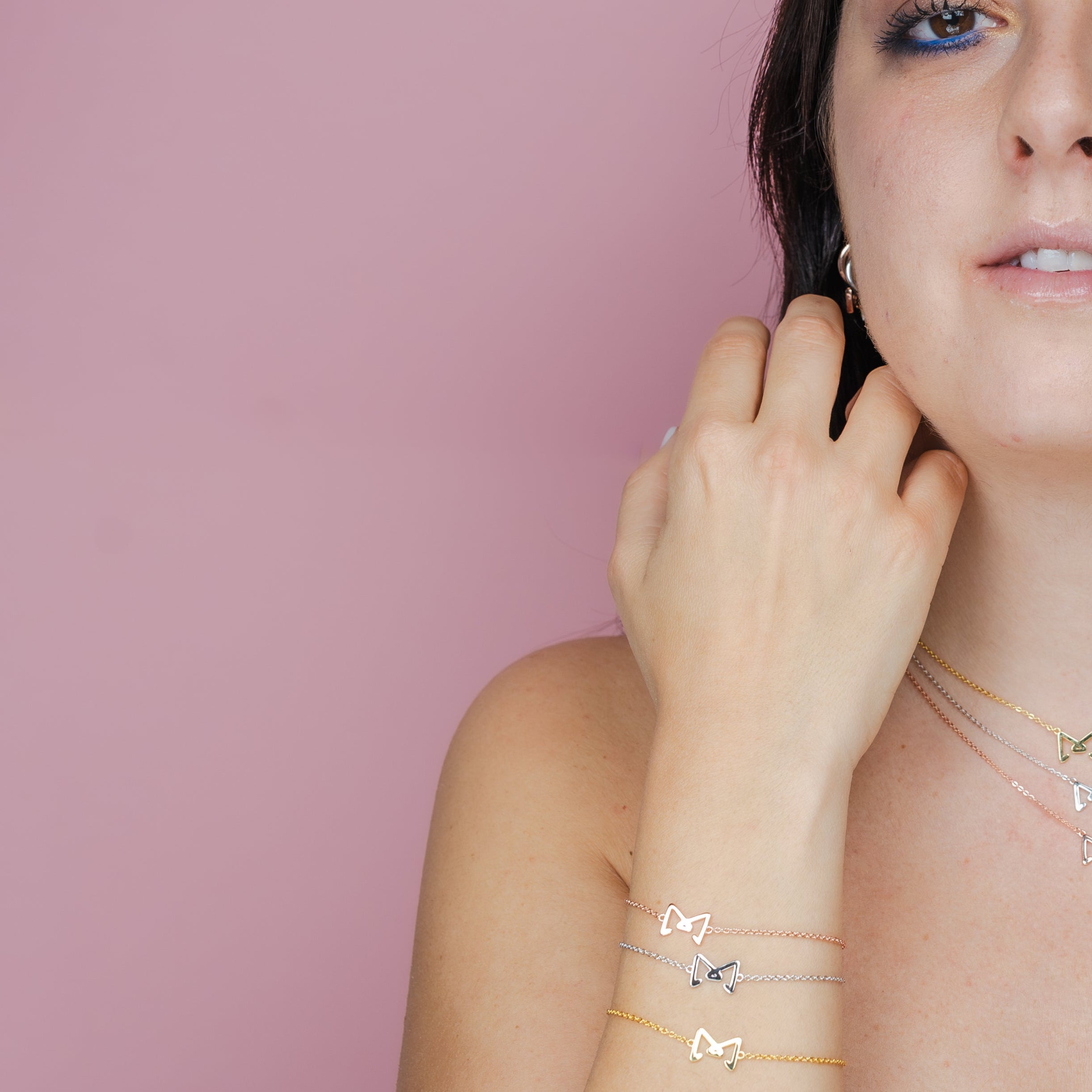 Bracciale Glowy Bow placcato oro