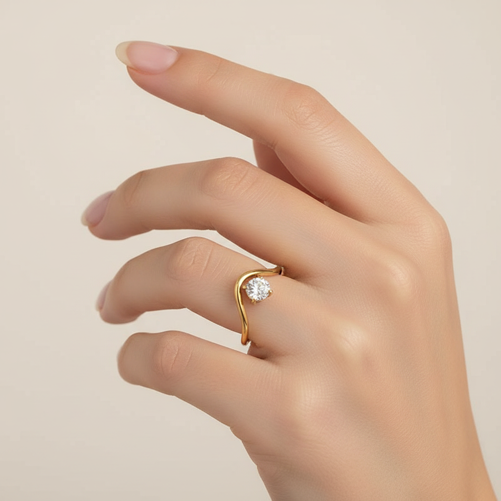 Anello punto luce in 2 colori