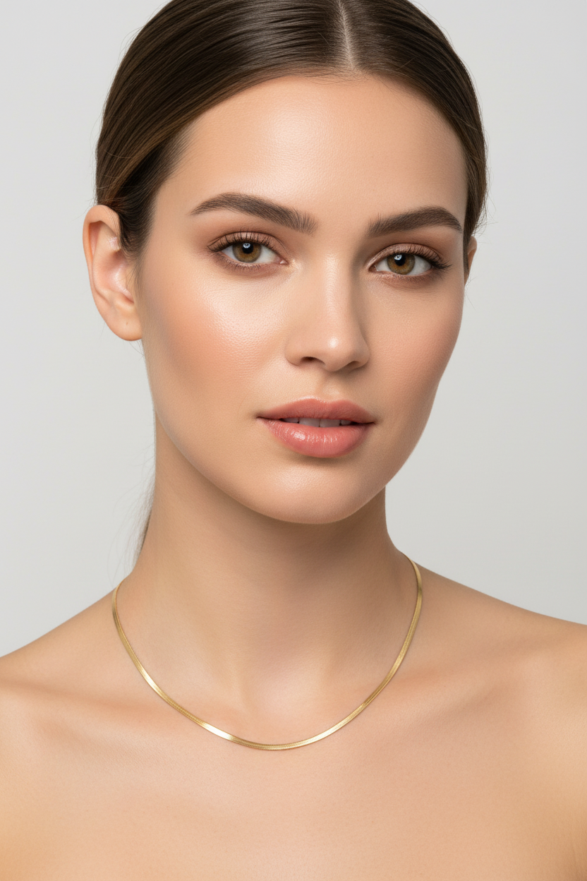 Collana snake piatta