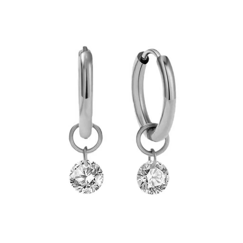 Orecchino brilliance tondo in 2 colori