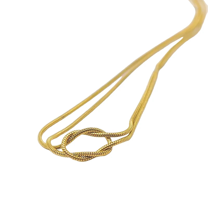 Collana nodo largo in 2 colori