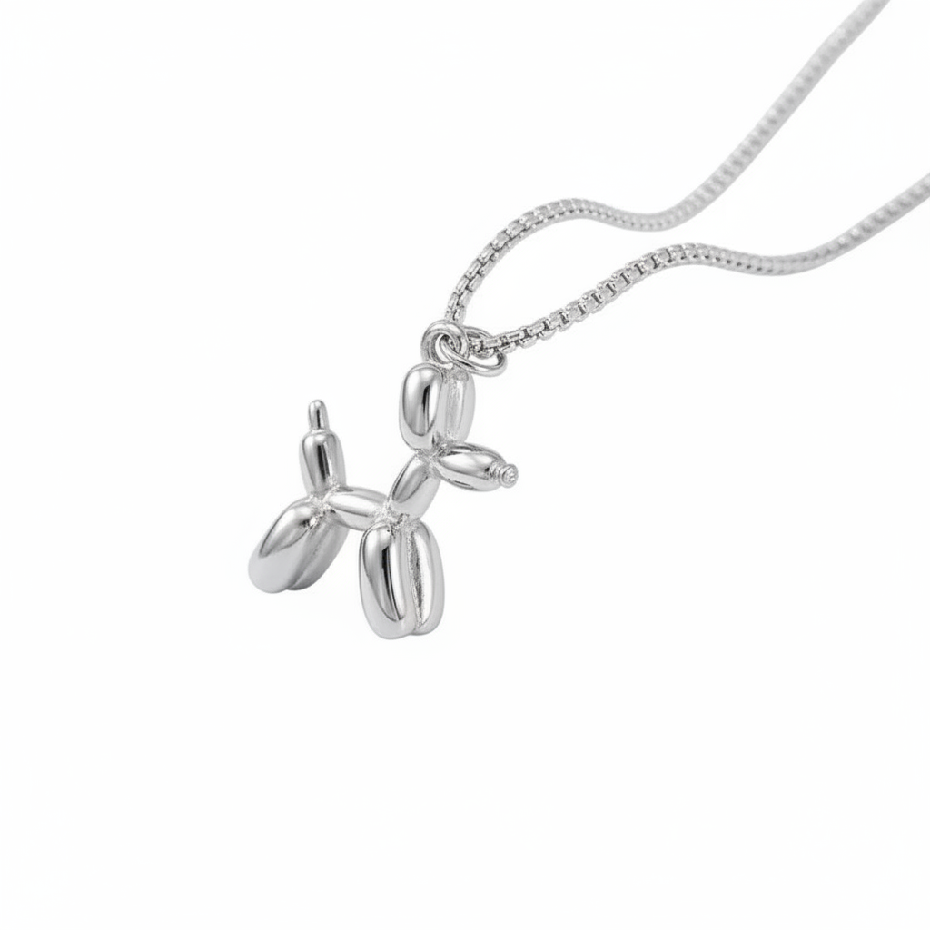 Collana con cagnolino a palloncino in 2 colori