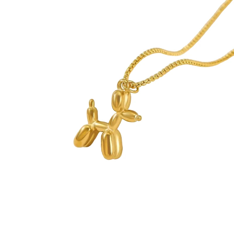 Collana con cagnolino a palloncino in 2 colori