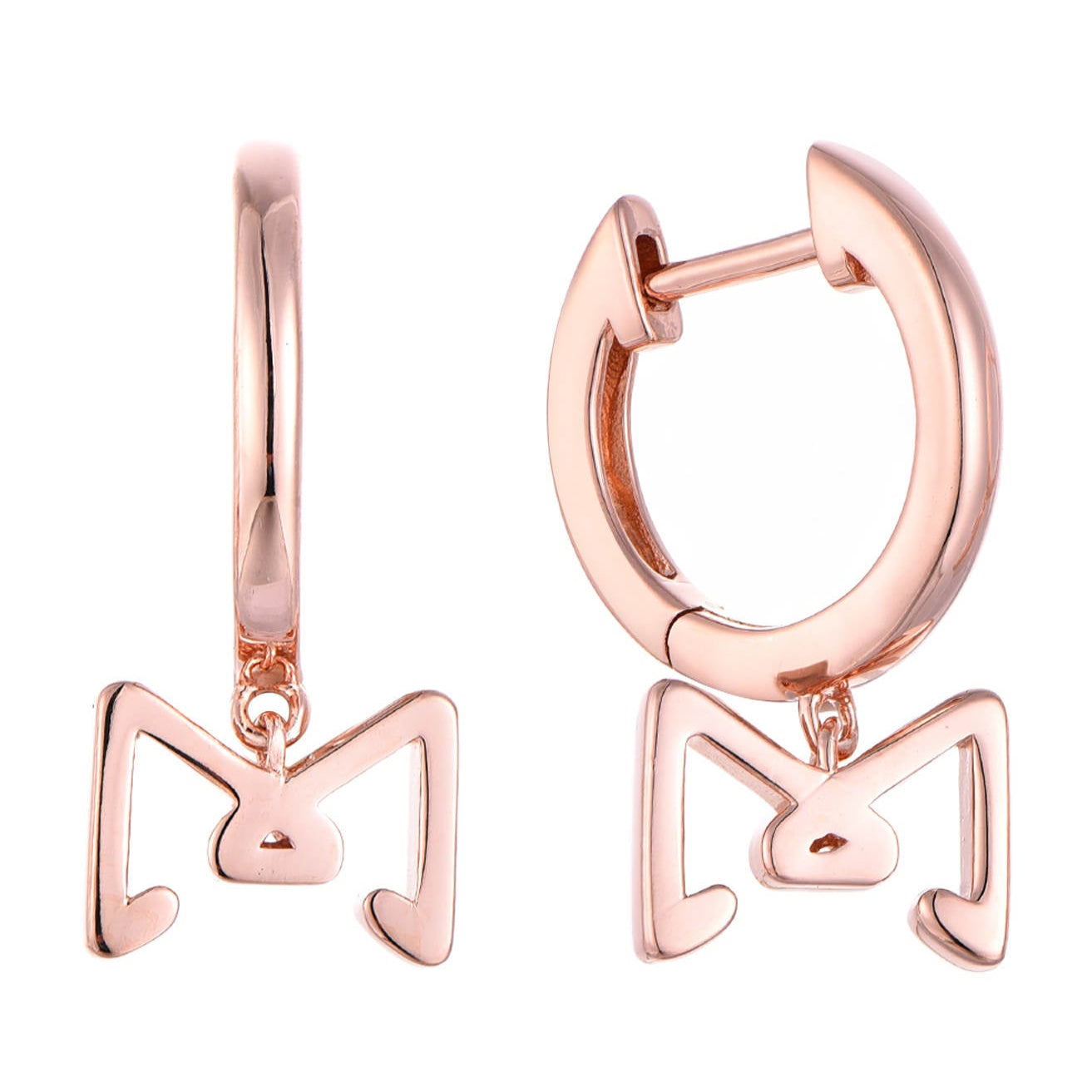 Orecchini Glowy Bow placcato oro rosa