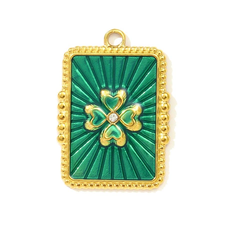 Charm Quadrifoglio verde