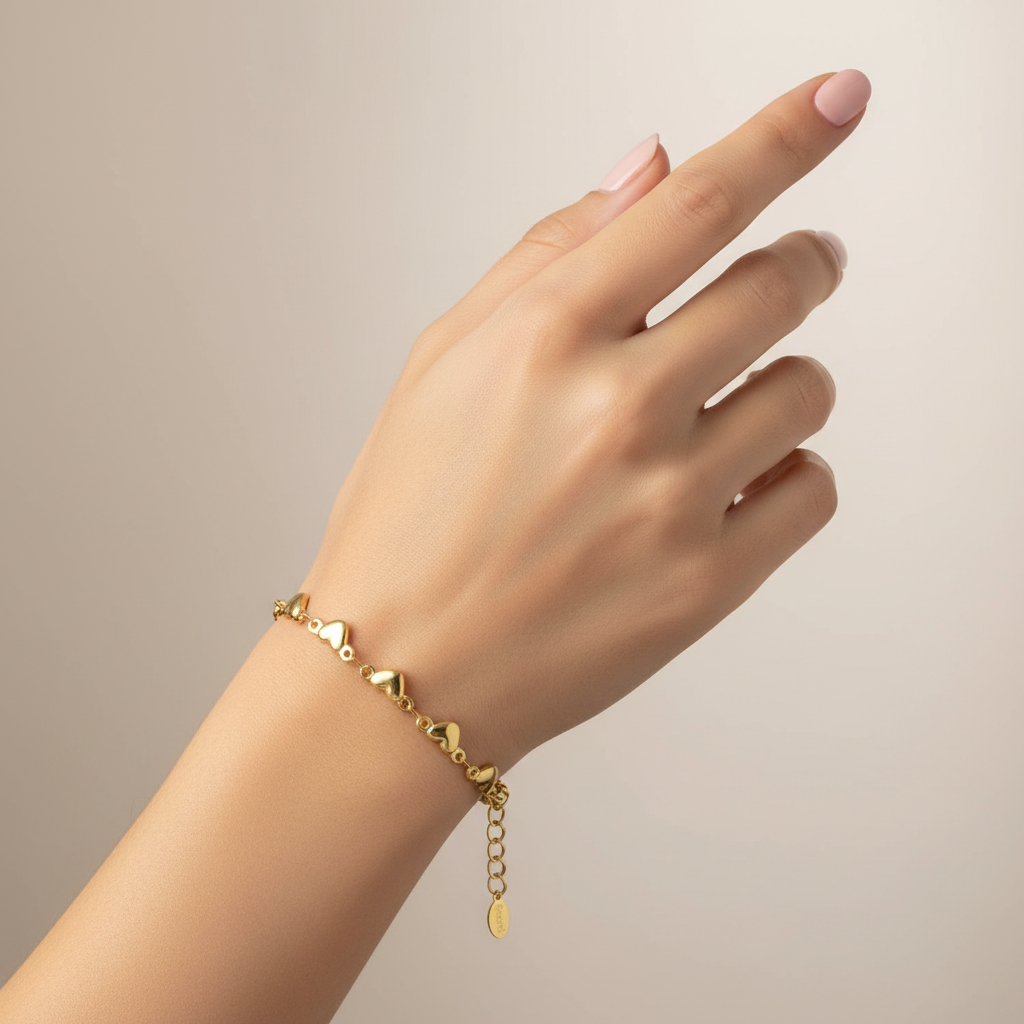 Bracciale cuori in 2 colori