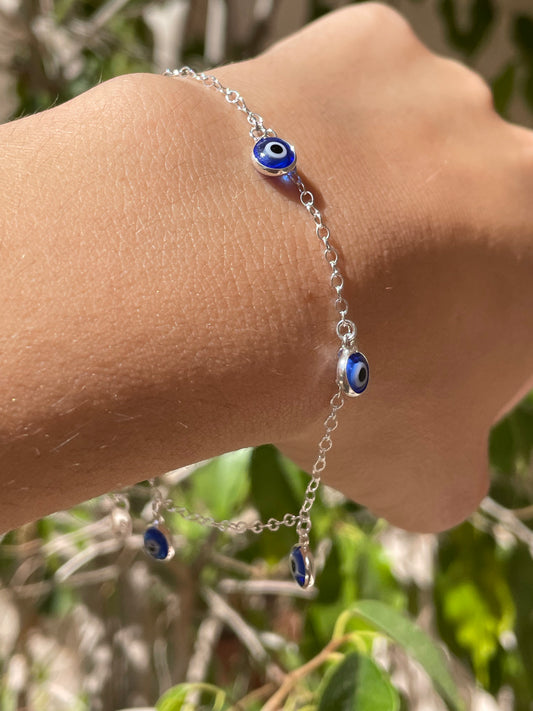 Bracciale con occhio di Allah pendenti
