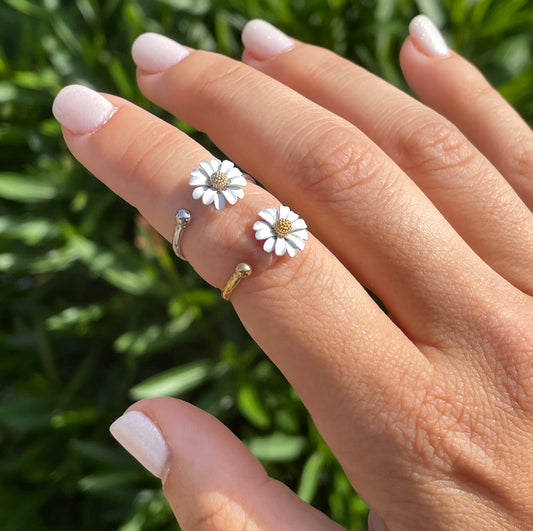 Anello margherita in 2 colori