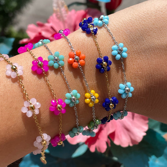 Bracciale fiori in 11 colori