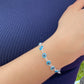 Bracciale con occhio di Allah celeste