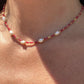 Collana con perle e perline in 4 colori