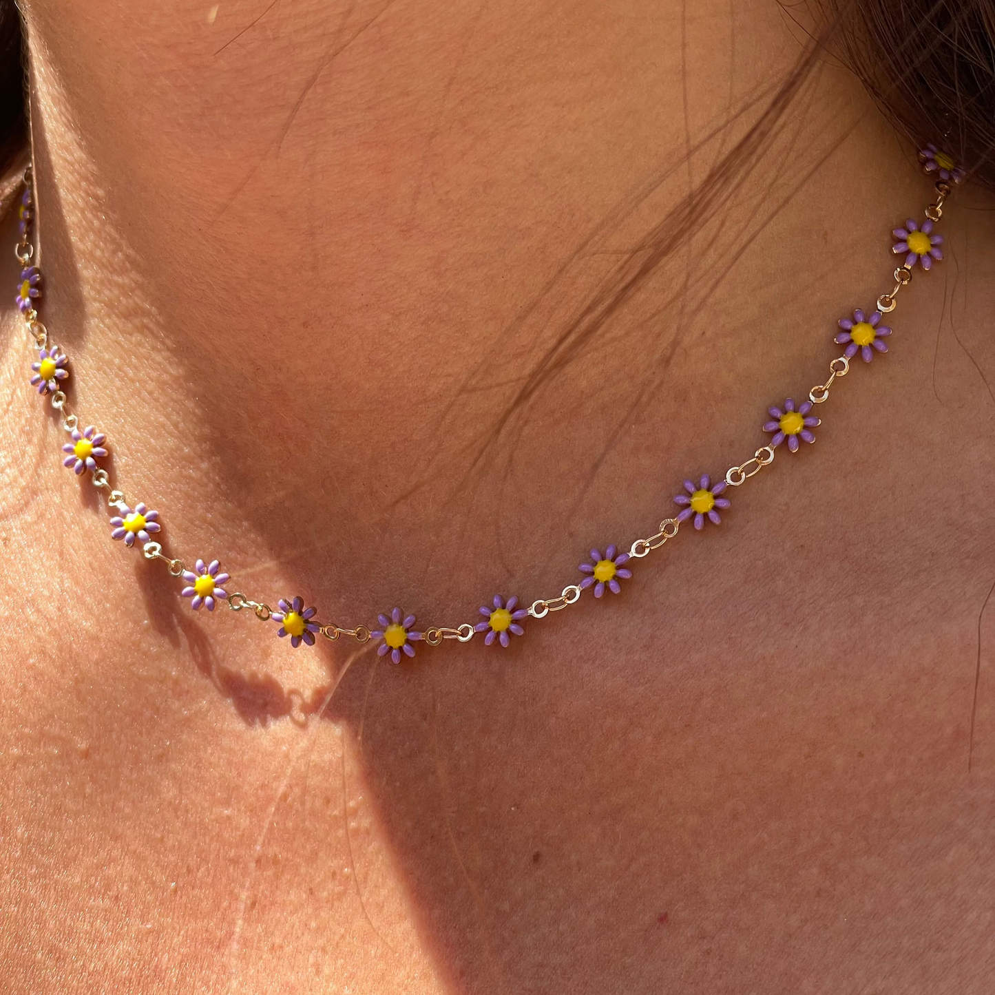 Collana con margherite in 9 colori