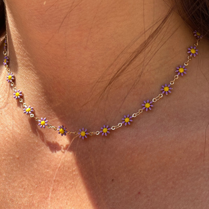 Collana con margherite in 9 colori