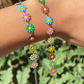 Bracciale margherite in fiore in 2 colori
