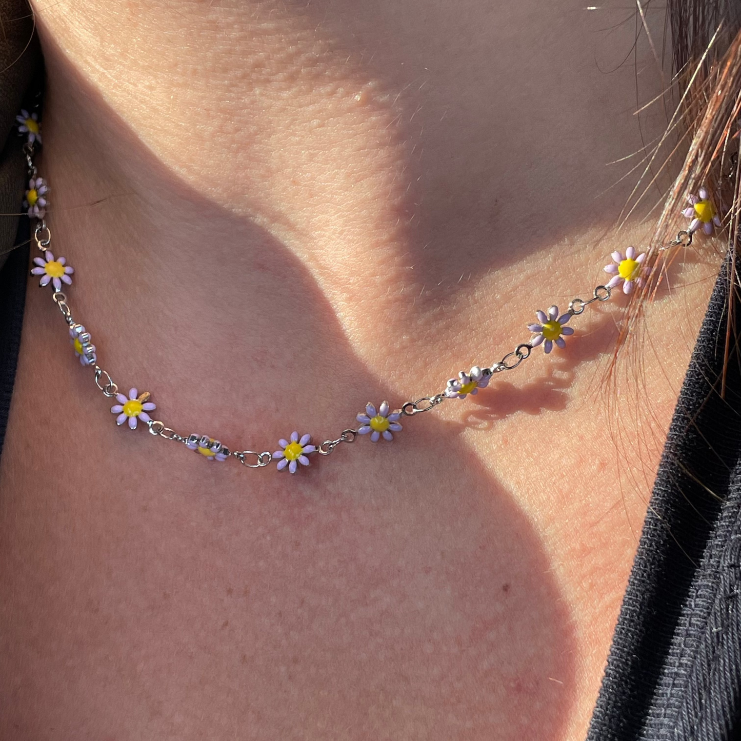 Collana con margherite in 9 colori