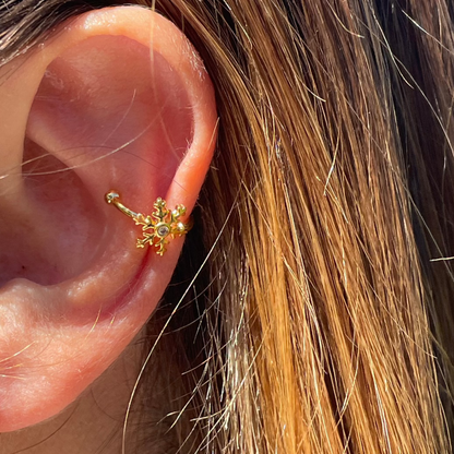 Ear cuff fiocco di neve in 2 colori